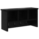 vidaXL Fali Kabáthorog polcokkal Fekete tölgy 50 x 16 x 26 cm Faanyag