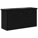 vidaXL Fali Kabáthorog polcokkal Fekete tölgy 50 x 16 x 26 cm Faanyag