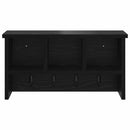 vidaXL Fali Kabáthorog polcokkal Musta tammi 50 x 16 x 26 cm Faanyag