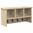 vidaXL Fali Kabáthorog polcokkal Sonoma tölgy 50 x 16 x 26 cm Faanyag