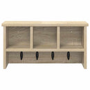vidaXL Fali Kabáthorog polcokkal Sonoma tölgy 50 x 16 x 26 cm Faanyag