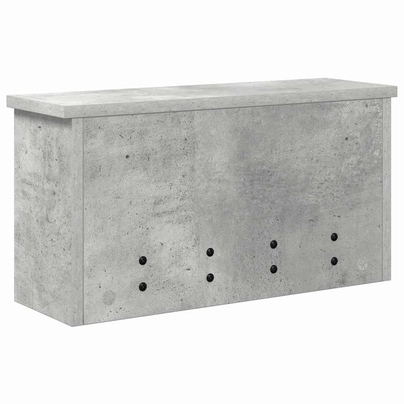 vidaXL Fali Kabáthorog polcokkal Beton szürke 50 x 16 x 26 cm Faanyag