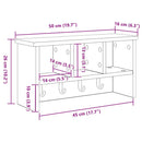 vidaXL Fali Kabáthorog polcokkal Beton szürke 50 x 16 x 26 cm Faanyag