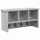 vidaXL Fali Kabáthorog polcokkal Szürke Sonoma 50 x 16 x 26 cm Faanyag