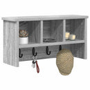 vidaXL Fali Kabáthorog polcokkal Szürke Sonoma 50 x 16 x 26 cm Faanyag