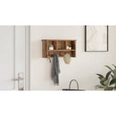 vidaXL Fali Kabáthorog polcokkal Öreg fa 50 x 16 x 26 cm Faanyag