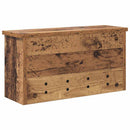 vidaXL Fali Kabáthorog polcokkal Öreg fa 50 x 16 x 26 cm Faanyag