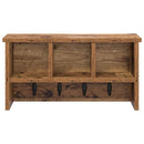 vidaXL Fali Kabáthorog polcokkal Öreg fa 50 x 16 x 26 cm Faanyag