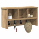 vidaXL Fali Kabáthorog polcokkal Artisan tölgy 50 x 16 x 26 cm Faanyag