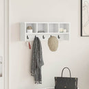 vidaXL Fali Kabáthorog polcokkal Fehér 75 x 16 x 26 cm Faanyag