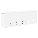 vidaXL Fali Kabáthorog polcokkal Fehér 75 x 16 x 26 cm Faanyag