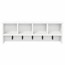 vidaXL Fali Kabáthorog polcokkal Fehér 75 x 16 x 26 cm Faanyag