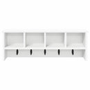 vidaXL Fali Kabáthorog polcokkal Fehér 75 x 16 x 26 cm Faanyag