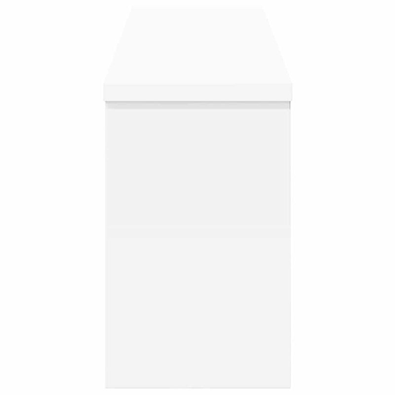 vidaXL Fali Kabáthorog polcokkal Fehér 75 x 16 x 26 cm Faanyag
