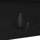 vidaXL Fali Kabáthorog polcokkal Musta tammi 75 x 16 x 26 cm Faanyag