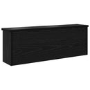 vidaXL Fali Kabáthorog polcokkal Fekete tölgy 75 x 16 x 26 cm Faanyag