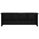 vidaXL Fali Kabáthorog polcokkal Fekete tölgy 75 x 16 x 26 cm Faanyag