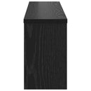 vidaXL Fali Kabáthorog polcokkal Fekete tölgy 75 x 16 x 26 cm Faanyag
