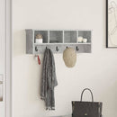 vidaXL Fali Kabáthorog polcokkal Beton Szürke 75 x 16 x 26 cm Faanyag