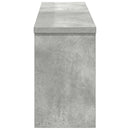 vidaXL Fali Kabáthorog polcokkal Beton Szürke 75 x 16 x 26 cm Faanyag