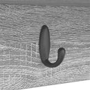 vidaXL Fali Kabáthorog polcokkal Szürke sonoma 75 x 16 x 26 cm Faanyag