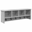 vidaXL Fali Kabáthorog polcokkal Szürke Sonoma 75 x 16 x 26 cm Faanyag