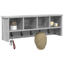 vidaXL Fali Kabáthorog polcokkal Szürke Sonoma 75 x 16 x 26 cm Faanyag