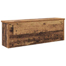 vidaXL Fali Kabáthorog polcokkal Öreg fa 75 x 16 x 26 cm Faanyag
