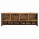 vidaXL Fali Kabáthorog polcokkal Öreg fa 75 x 16 x 26 cm Faanyag
