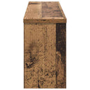vidaXL Fali Kabáthorog polcokkal Öreg fa 75 x 16 x 26 cm Faanyag