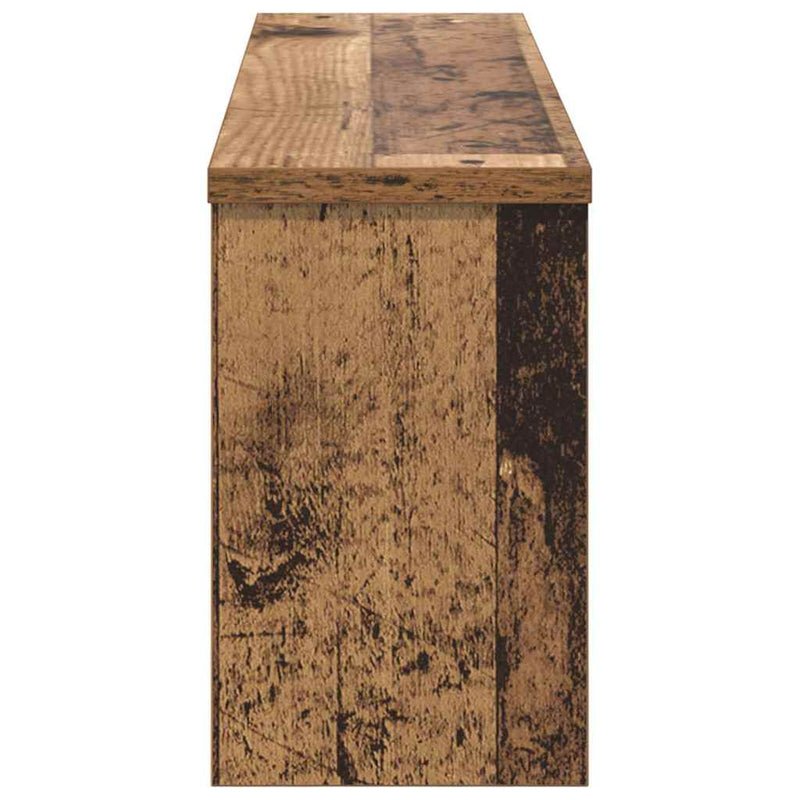 vidaXL Fali Kabáthorog polcokkal Régi fa 75 x 16 x 26 cm Faanyag