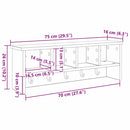 vidaXL Fali Kabáthorog polcokkal Régi fa 75 x 16 x 26 cm Faanyag