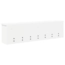 vidaXL Fali Kabáthorog polcokkal Fehér 100 x 16 x 26 cm Faanyag