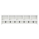 vidaXL Fali Kabáthorog polcokkal Fehér 100 x 16 x 26 cm Faanyag