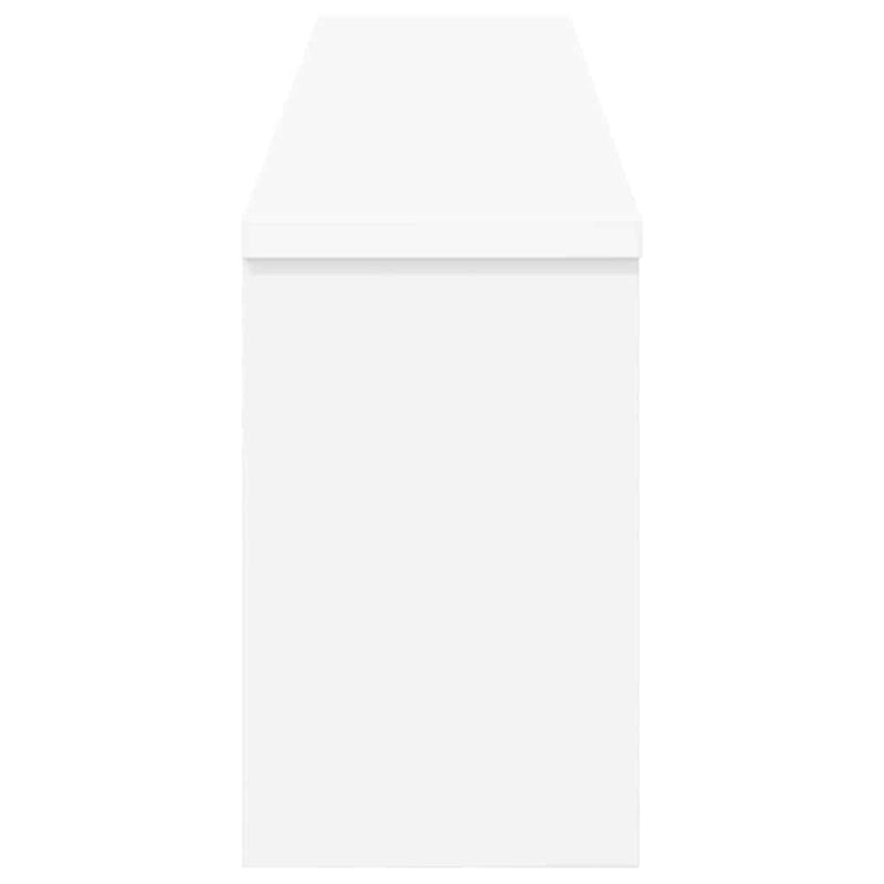 vidaXL Fali Kabáthorog polcokkal Fehér 100 x 16 x 26 cm Faanyag