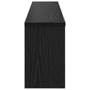 vidaXL Fali Kabáthorog polcokkal Fekete tölgy 100 x 16 x 26 cm Faanyag