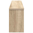 vidaXL Fali Kabáthorog polcokkal sonoma tölgy 100 x 16 x 26cm Faanyag