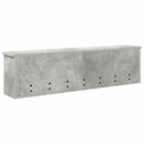 vidaXL Fali Kabáthorog polcokkal Beton Szürke 100 x 16 x 26 cm Faanyag