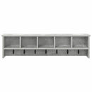 vidaXL Fali Kabáthorog polcokkal Beton Szürke 100 x 16 x 26 cm Faanyag
