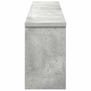 vidaXL Fali Kabáthorog polcokkal Beton Szürke 100 x 16 x 26 cm Faanyag