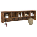 vidaXL Fali Kabáthorog Füstölt tölgy 100 x 16 x 26 cm Faanyag