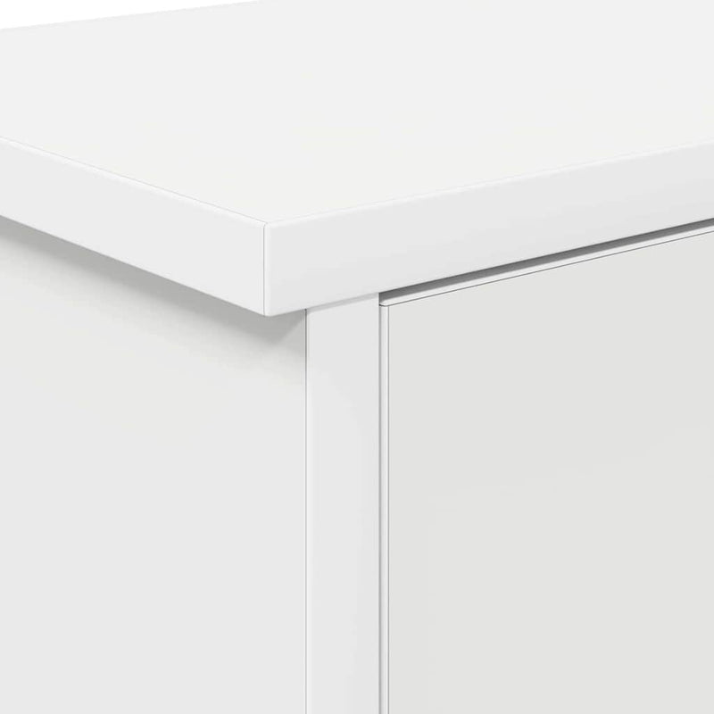 vidaXL Fali Kabáthorog polcokkal ajtóval Fehér 50 x 20 x 30 cm Faanyag