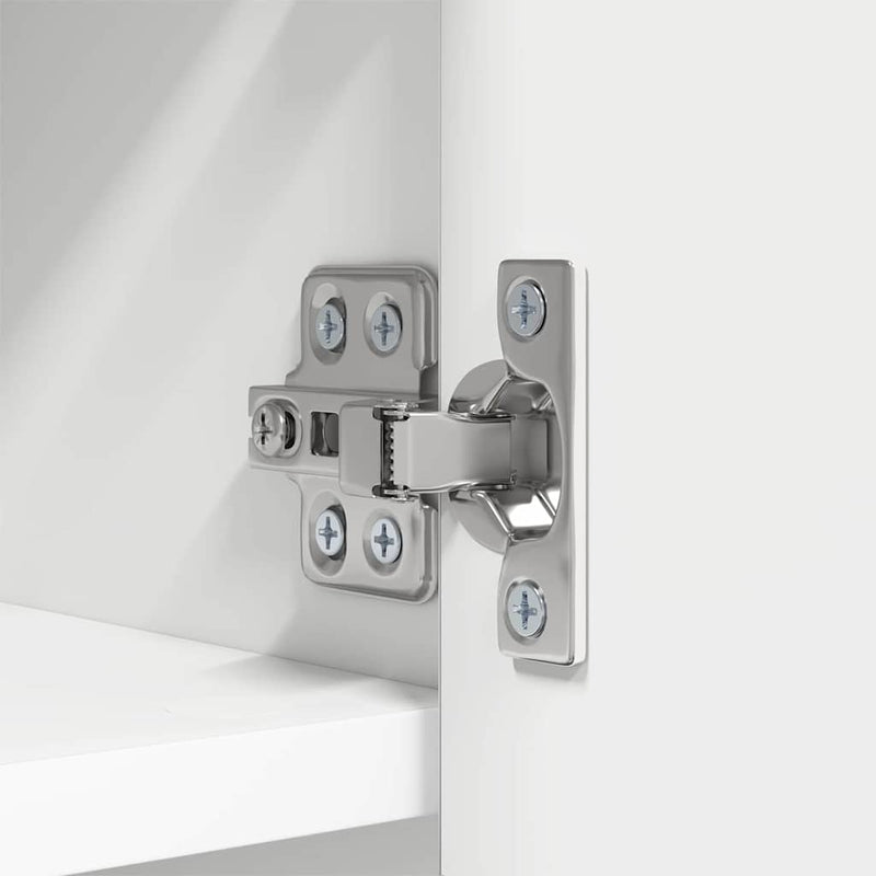 vidaXL Fali Kabáthorog polcokkal ajtóval Fehér 50 x 20 x 30 cm Faanyag