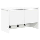 vidaXL Fali Kabáthorog polcokkal ajtóval Fehér 50 x 20 x 30 cm Faanyag