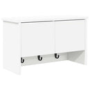 vidaXL Fali Kabáthorog polcokkal ajtóval Fehér 50 x 20 x 30 cm Faanyag