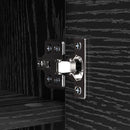 vidaXL Fali Kabáthorog polcokkal Musta tammi 50 x 20 x 30 cm Faanyag