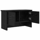 vidaXL Fali Kabáthorog polcokkal Musta tammi 50 x 20 x 30 cm Faanyag