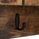 vidaXL Fali Kabáthorog polcokkal Füstölt tölgy 50 x 20 x 30 cm Faanyag