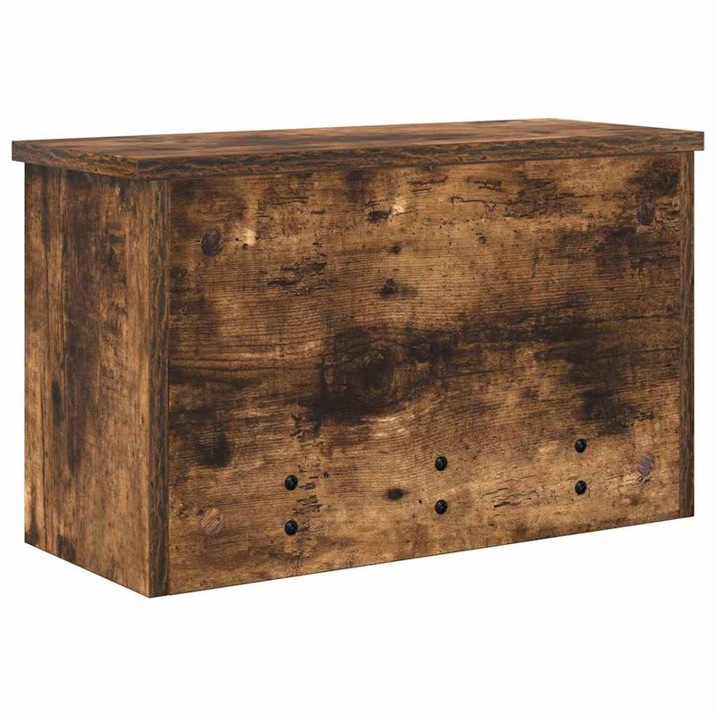 vidaXL Fali Kabáthorog polcokkal Füstölt tölgy 50 x 20 x 30 cm Faanyag