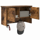 vidaXL Fali Kabáthorog polcokkal Füstölt tölgy 50 x 20 x 30 cm Faanyag